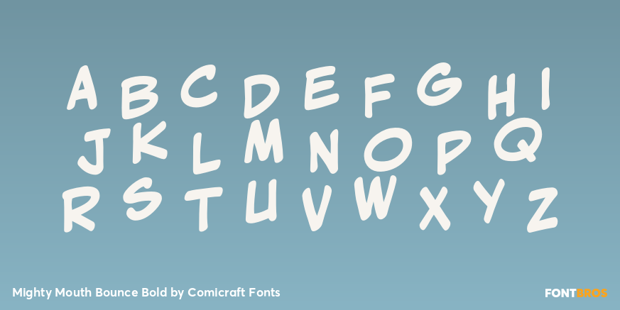 Mighty Mouth Bounce Bold Font Poster #2