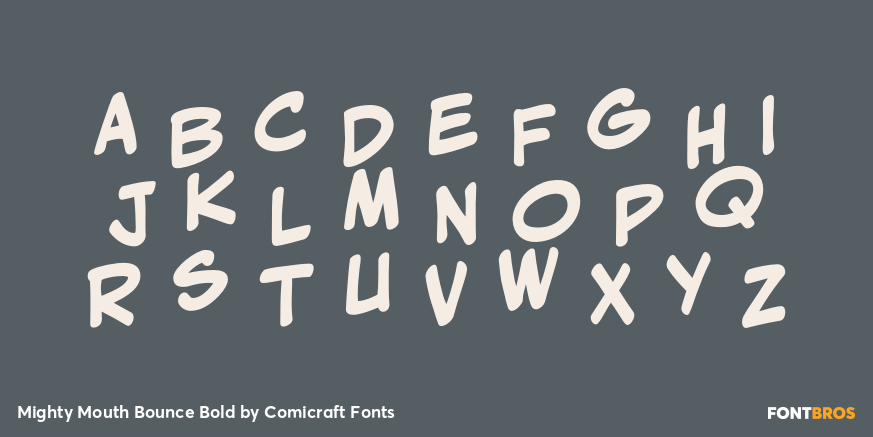 Mighty Mouth Bounce Bold Font Poster #1