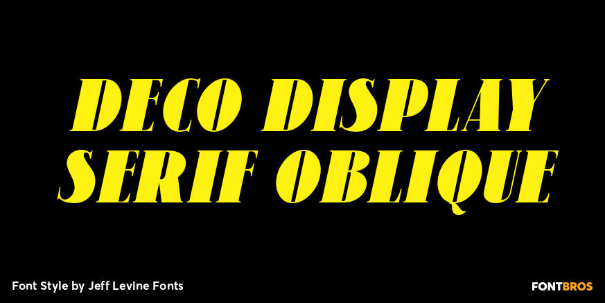 Deco Display Serif Oblique Poster