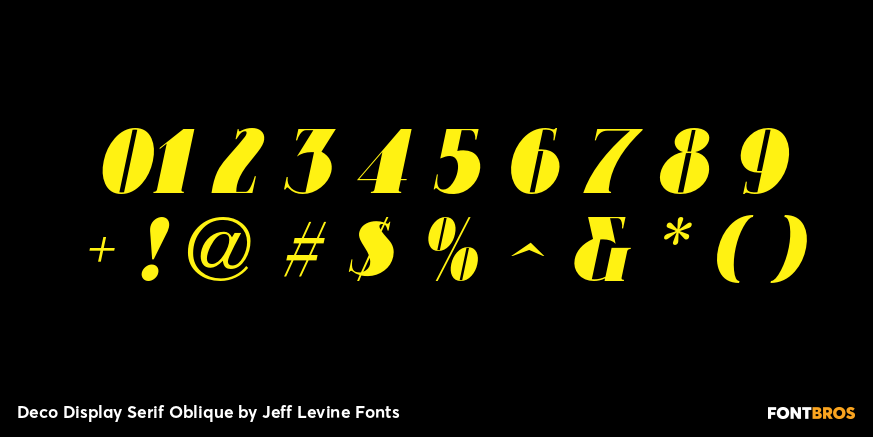 Deco Display Serif Oblique Font Poster #1