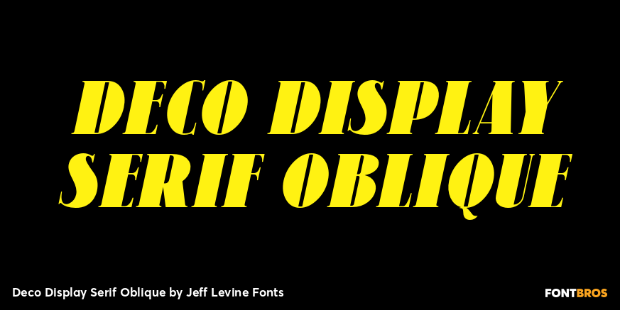 Deco Display Serif Oblique Poster
