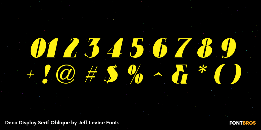 Deco Display Serif Oblique Font Poster #4