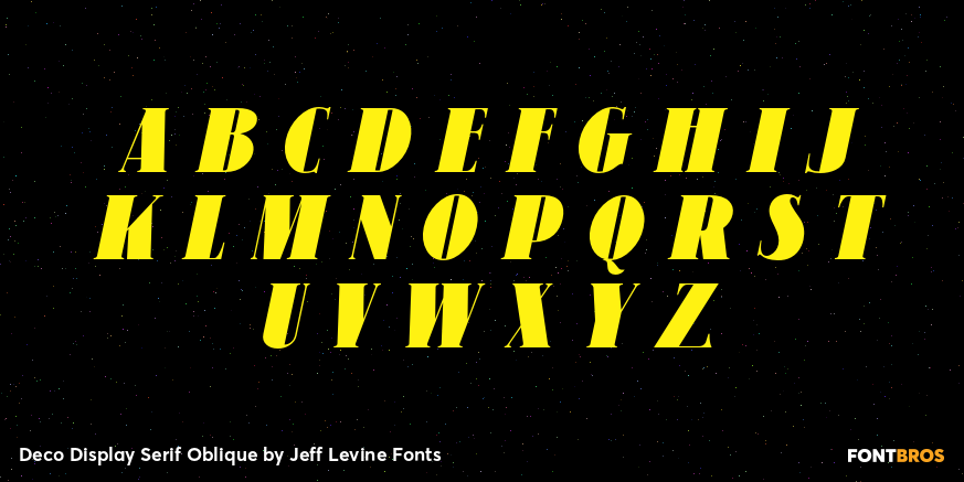 Deco Display Serif Oblique Font Poster #1