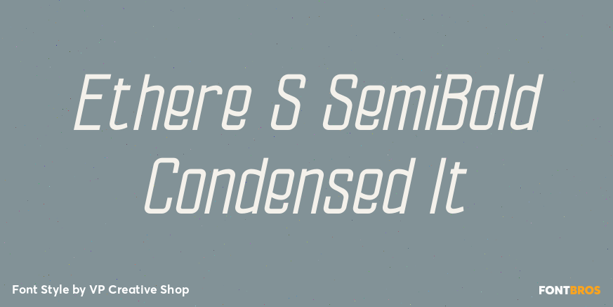 Ethere S SemiBold Condensed It Font Poster #1