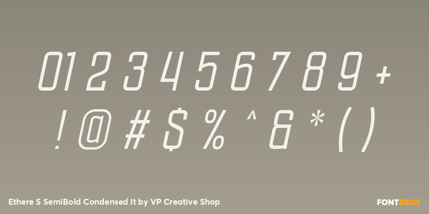 Ethere S SemiBold Condensed It Font Poster #4