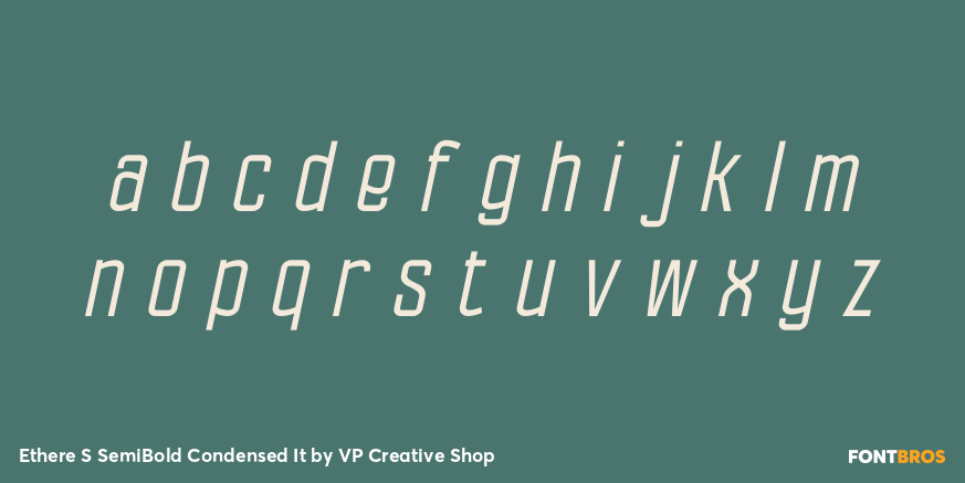 Ethere S SemiBold Condensed It Font Poster #3