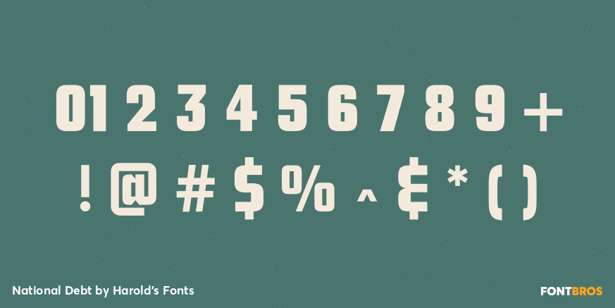National Debt Font Poster #1