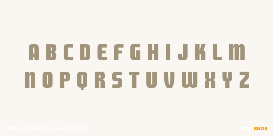 National Debt Font Poster #1