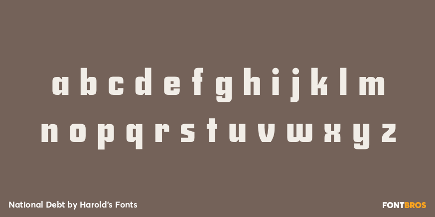 National Debt Font Poster #1