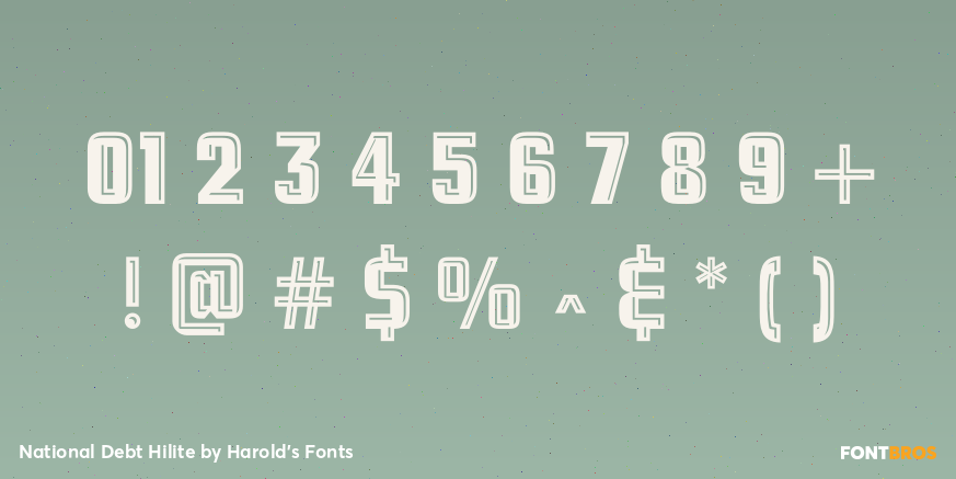 National Debt Hilite Font Poster #1