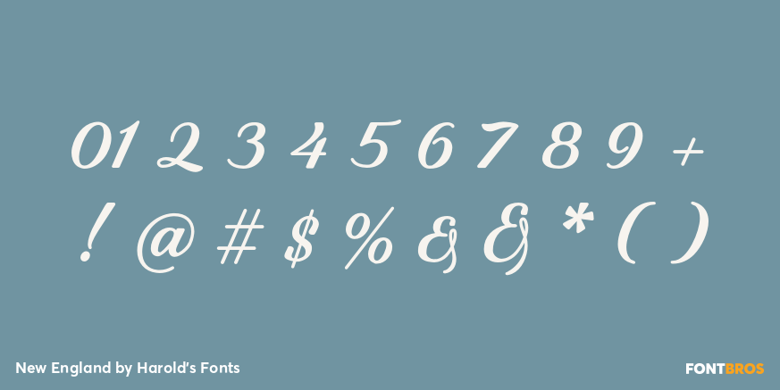 New England Font Poster #1
