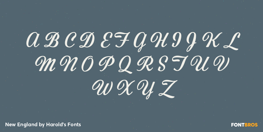 New England Font Poster #2