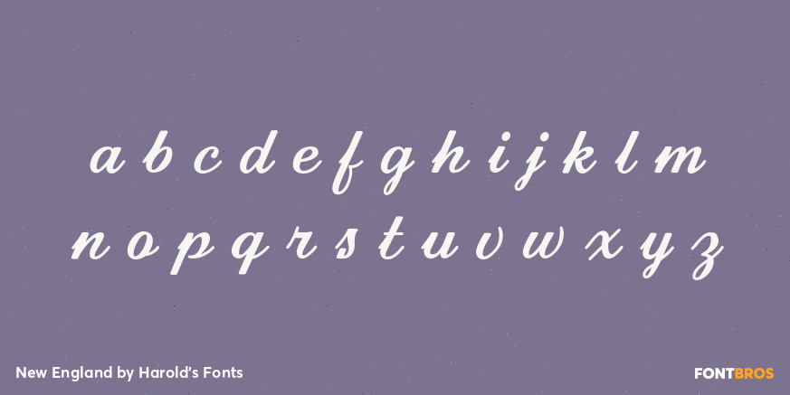 New England Font Poster #1