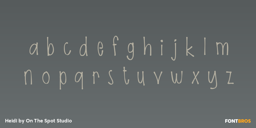 Heidi Font Poster #3