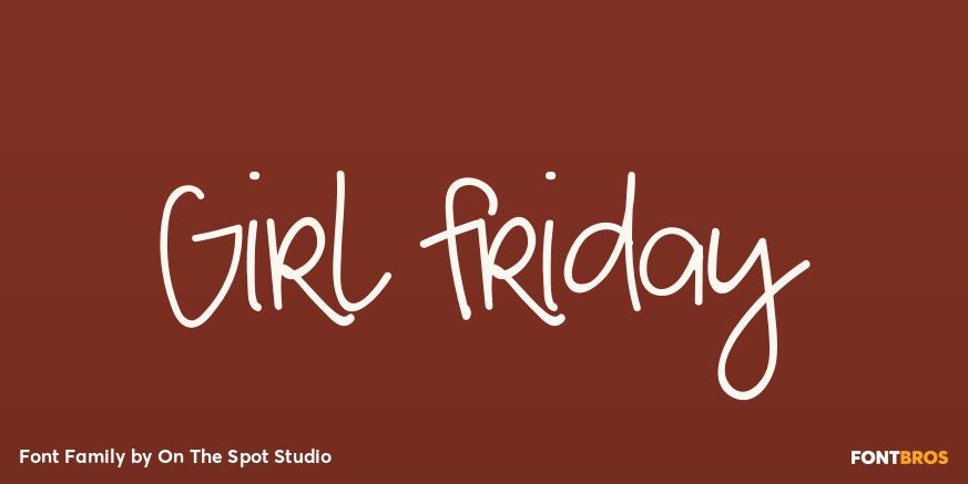 Girl Friday Font Family Poster