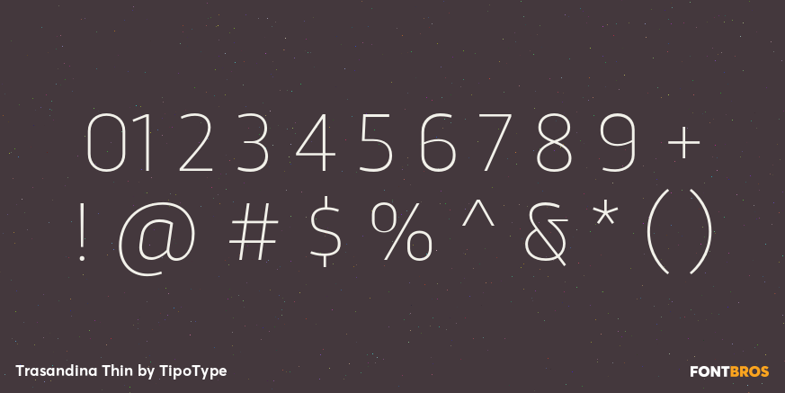 Trasandina Thin Font Poster #4