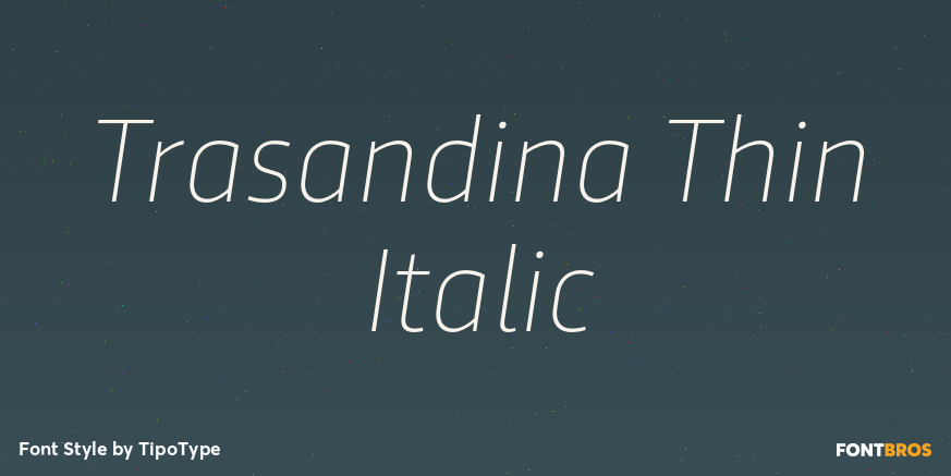 Trasandina Thin Italic Poster