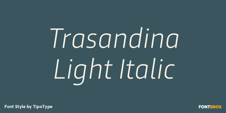 Trasandina Light Italic Font Poster #1