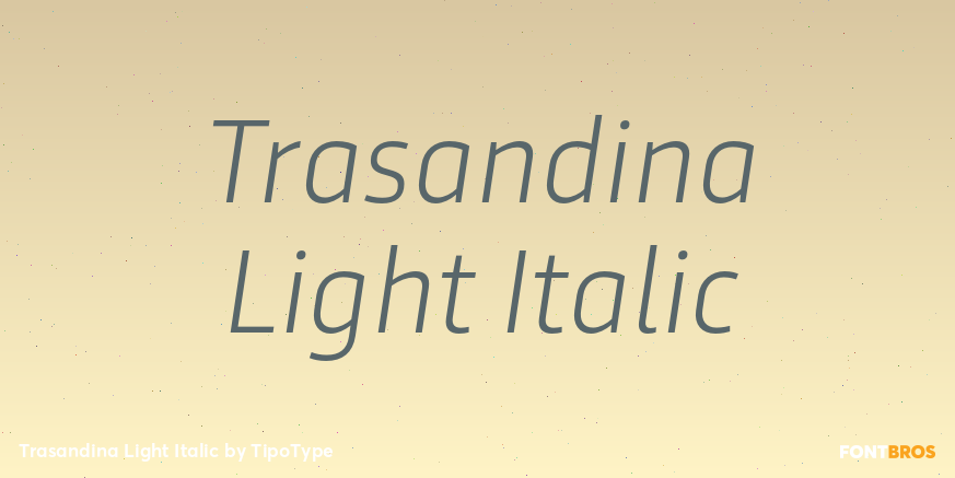 Trasandina Light Italic Font Poster #1