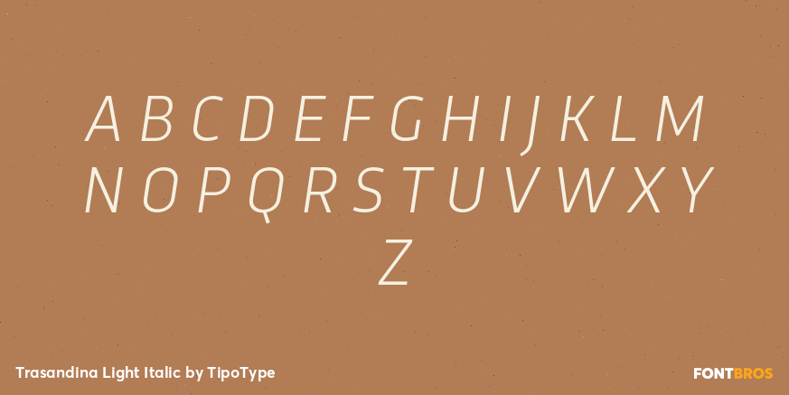 Trasandina Light Italic Font Poster #2