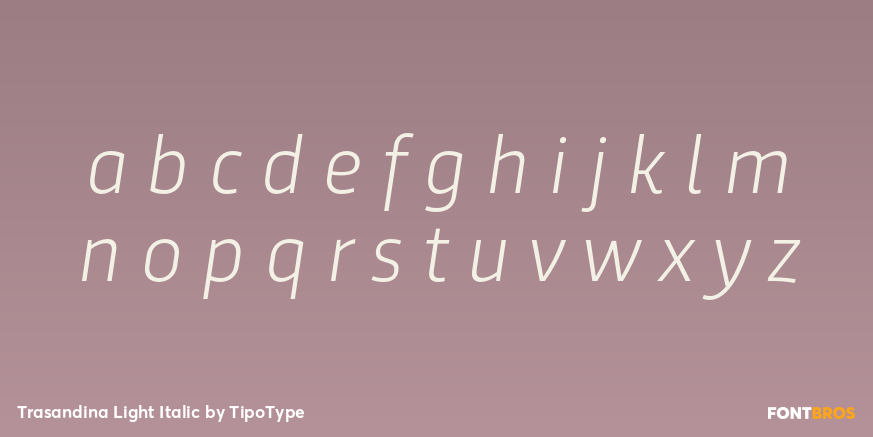 Trasandina Light Italic Font Poster #3