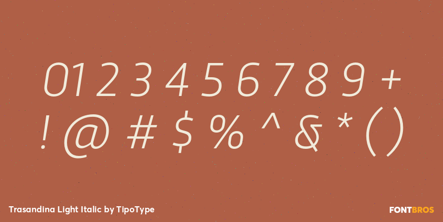 Trasandina Light Italic Font Poster #4