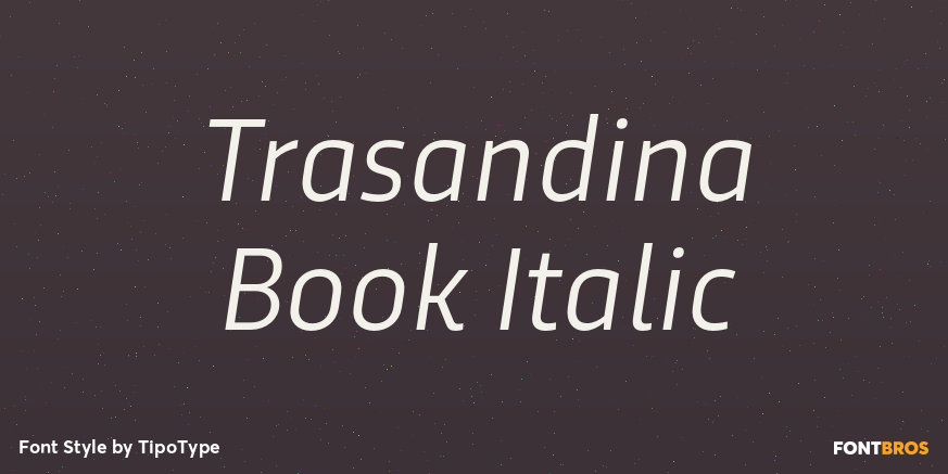 Trasandina Book Italic Font Poster #1