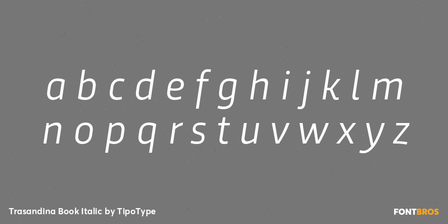 Trasandina Book Italic Font Poster #1