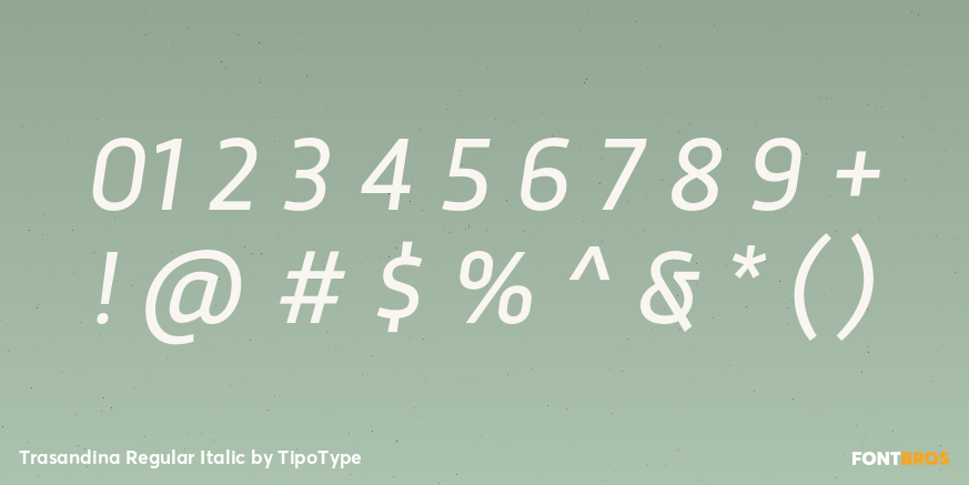 Trasandina Regular Italic Font Poster #1