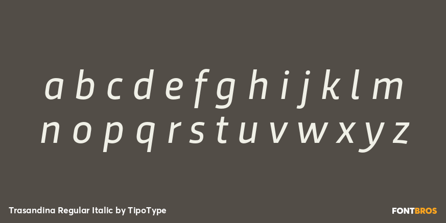 Trasandina Regular Italic Font Poster #3