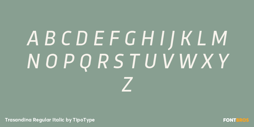 Trasandina Regular Italic Font Poster #1