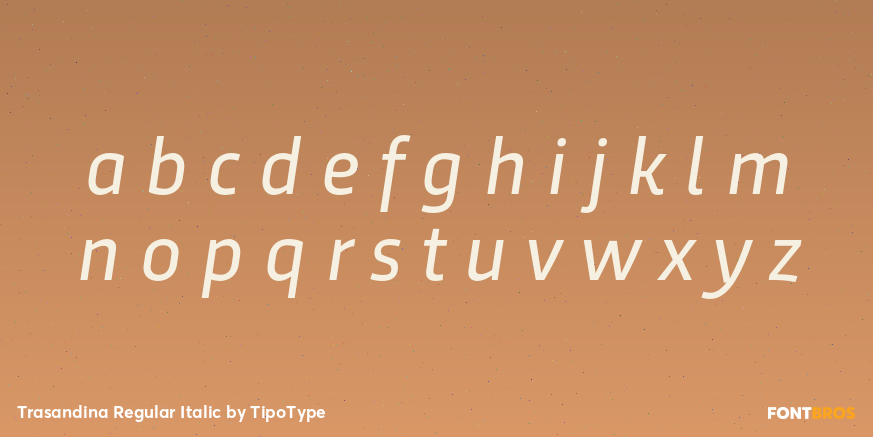 Trasandina Regular Italic Font Poster #1