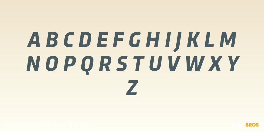 Trasandina Bold Italic Font Poster #1