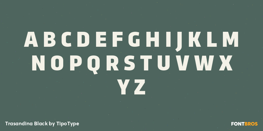 Trasandina Black Font Poster #1