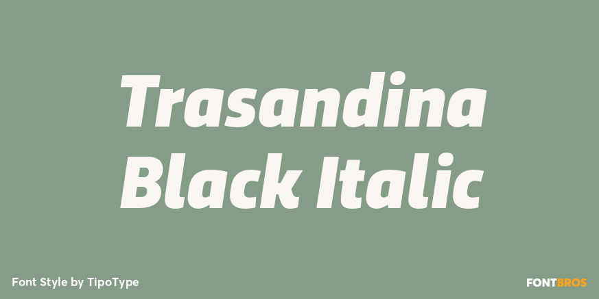 Trasandina Black Italic Font Poster #1