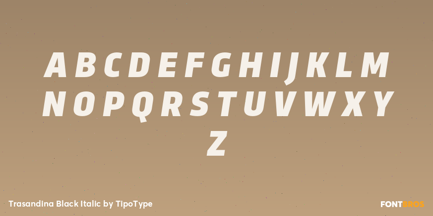 Trasandina Black Italic Font Poster #1