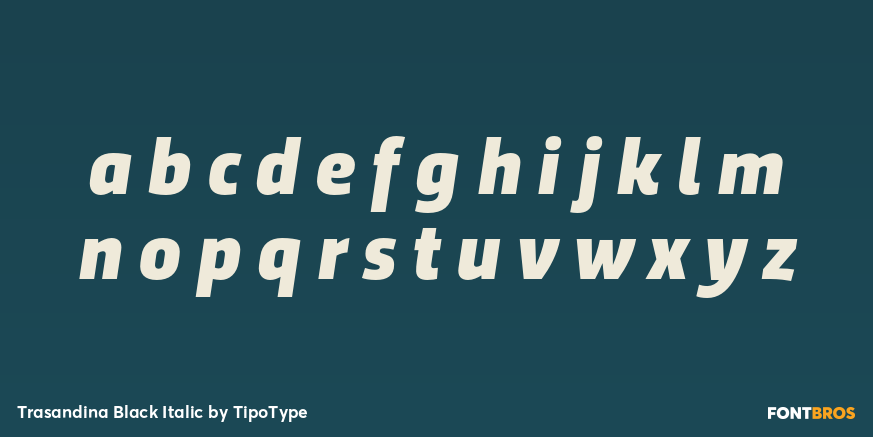 Trasandina Black Italic Font Poster #1