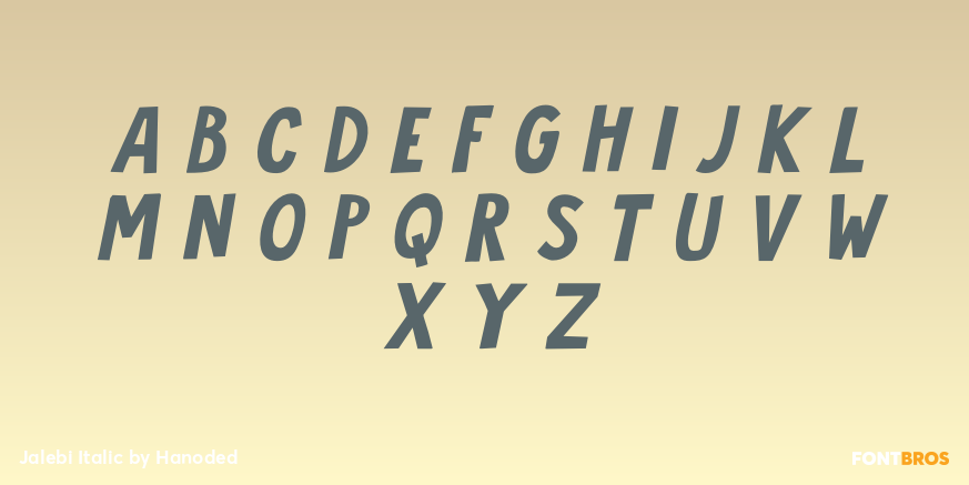 Jalebi Italic Font Poster #2