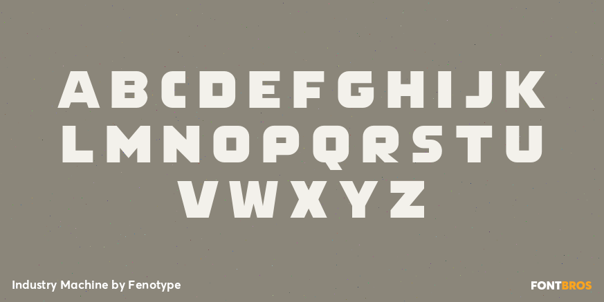 Industry Machine Font Poster #2