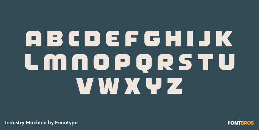 Industry Machine Font Poster #3