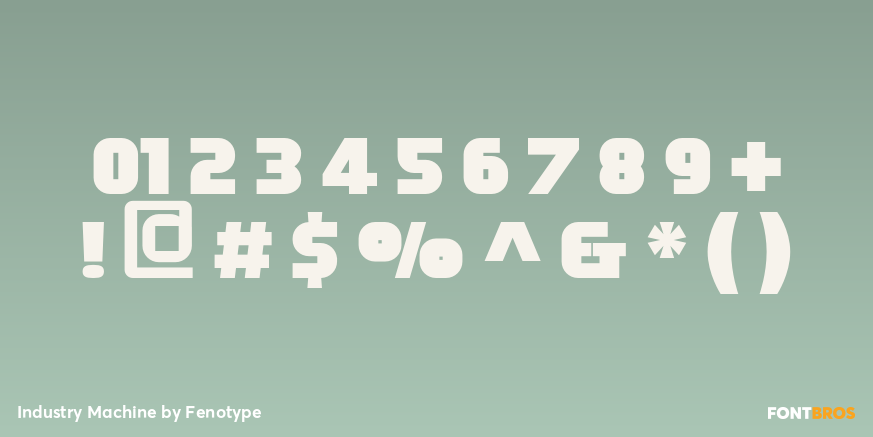Industry Machine Font Poster #4