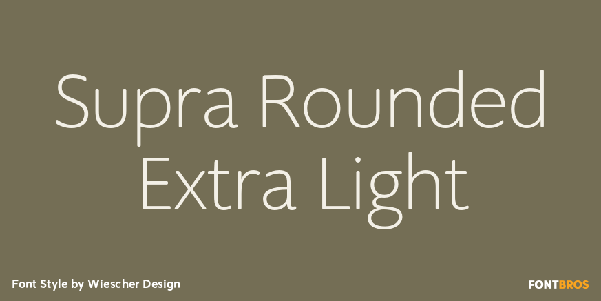 Supra Rounded Extra Light Font Poster #1