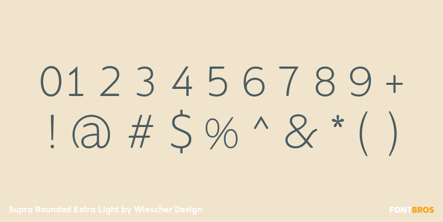 Supra Rounded Extra Light Font Poster #1