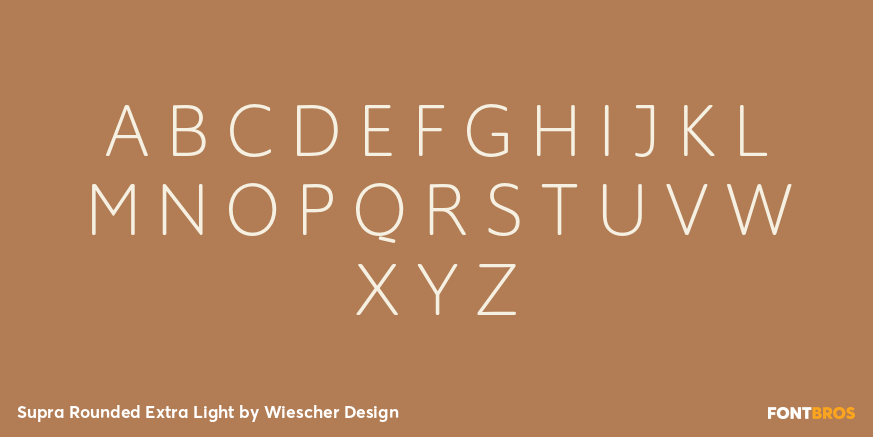 Supra Rounded Extra Light Font Poster #1