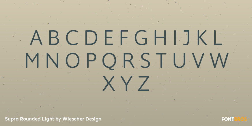 Supra Rounded Light Font Poster #2