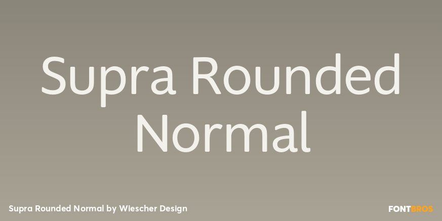 Supra Rounded Normal Font Poster #1