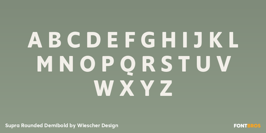 Supra Rounded Demibold Font Poster #2