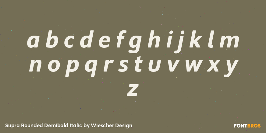 Supra Rounded Demibold Italic Font Poster #3