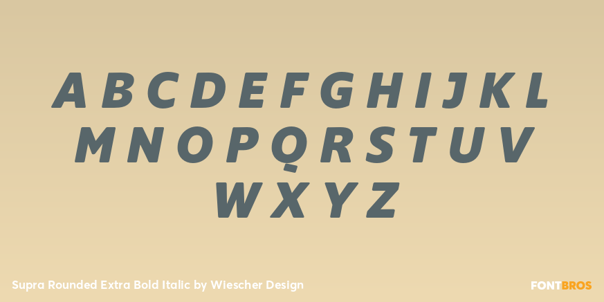 Supra Rounded Extra Bold Italic Font Poster #2