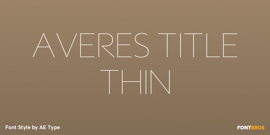 Averes Title Thin Font Poster #1